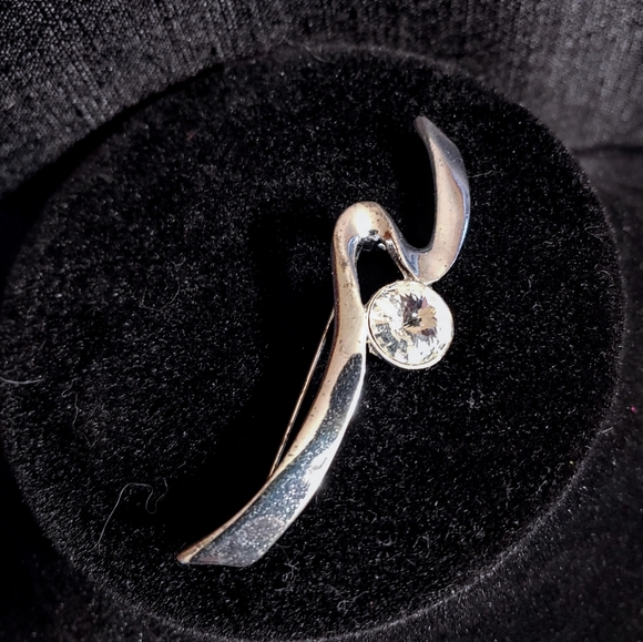 2 for $25! Crystal Accent Lapel Pin - Picture 2 of 4